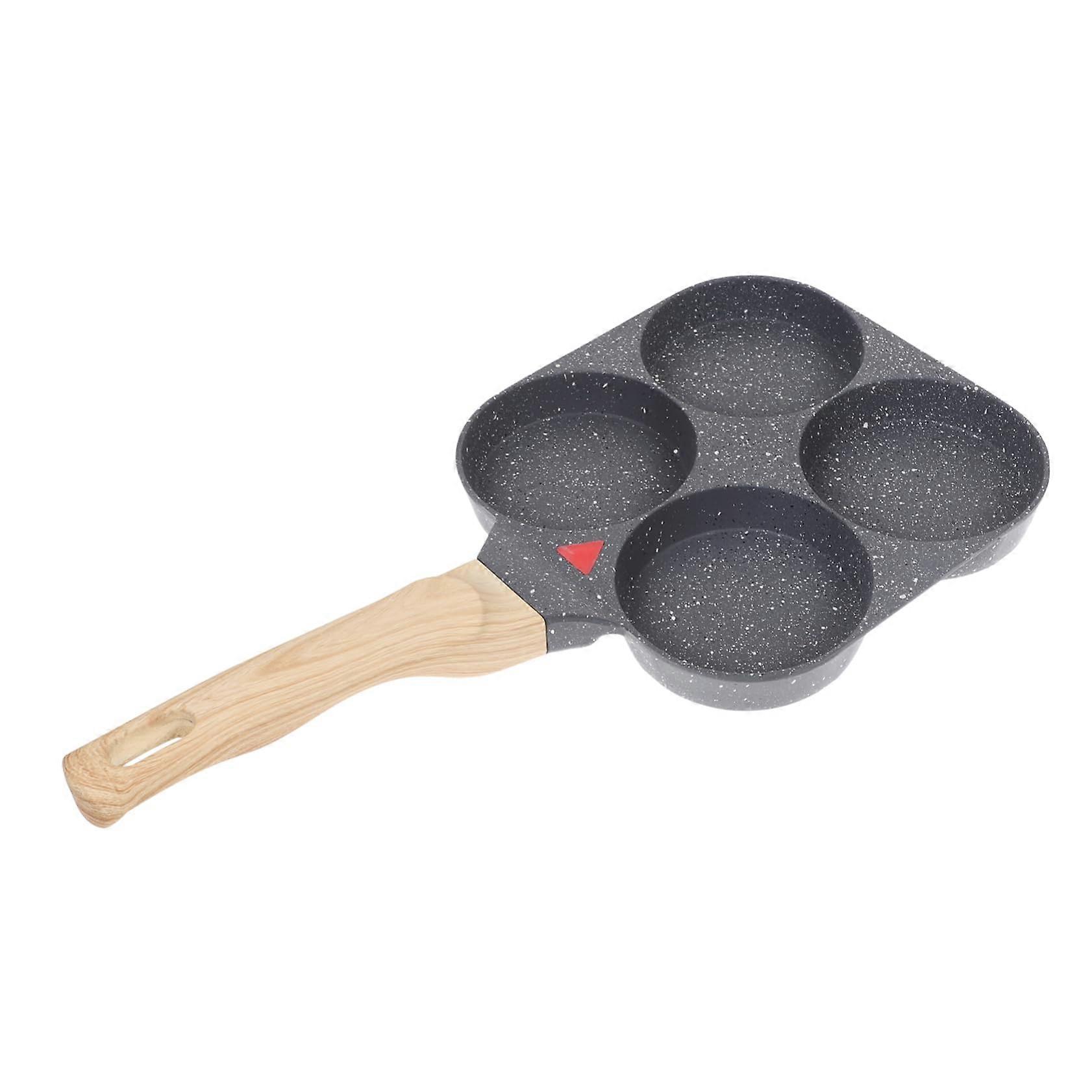 4holes Non-Stick Frying Pan For Pancakes Mini Pancake Pan With Heat-Resistant Handle Easy To Clean Home And Restaurant