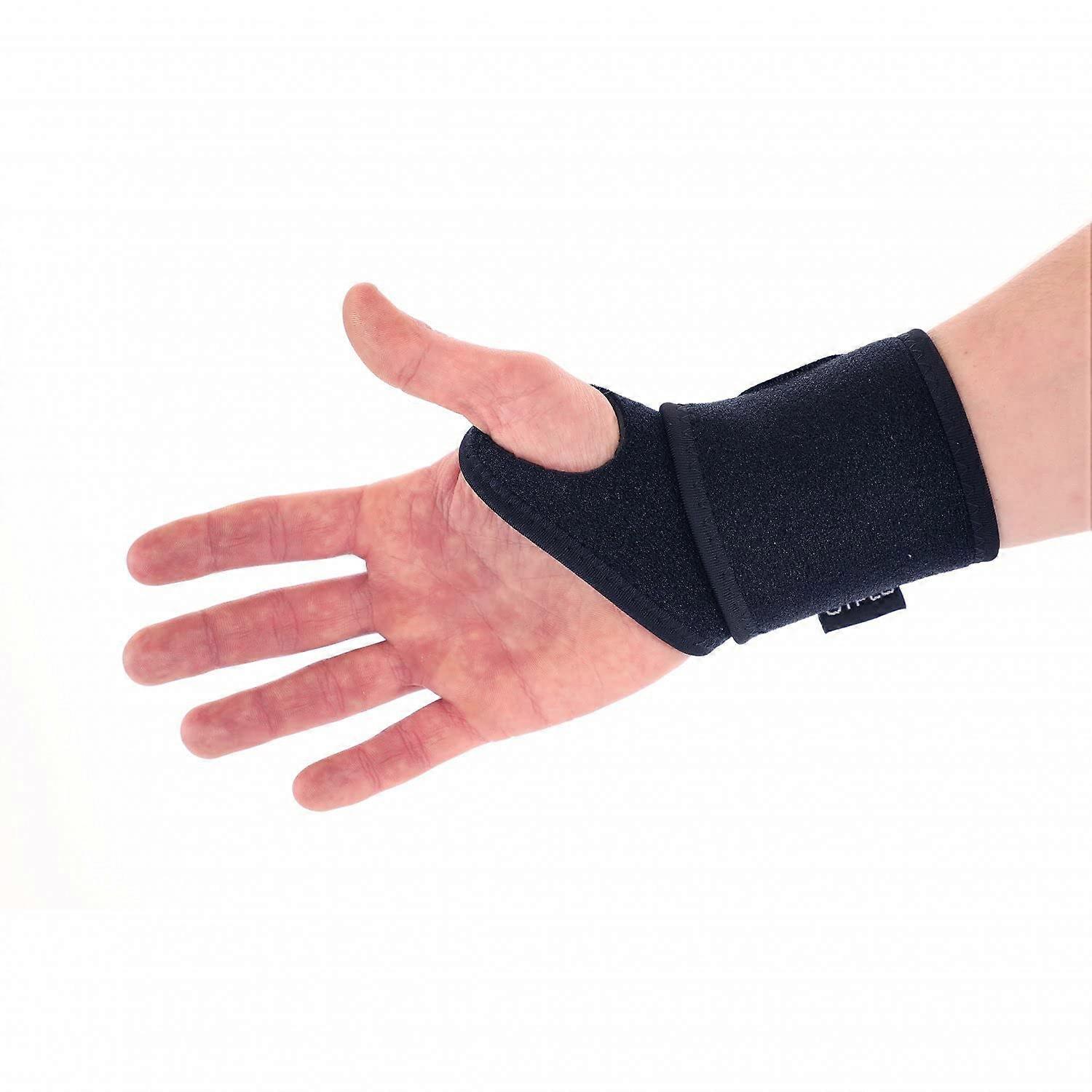 Black Neoprene Adjustable Pain Relief Wrist Support Strap for Sports, Compression, and Carpal Tunnel Support