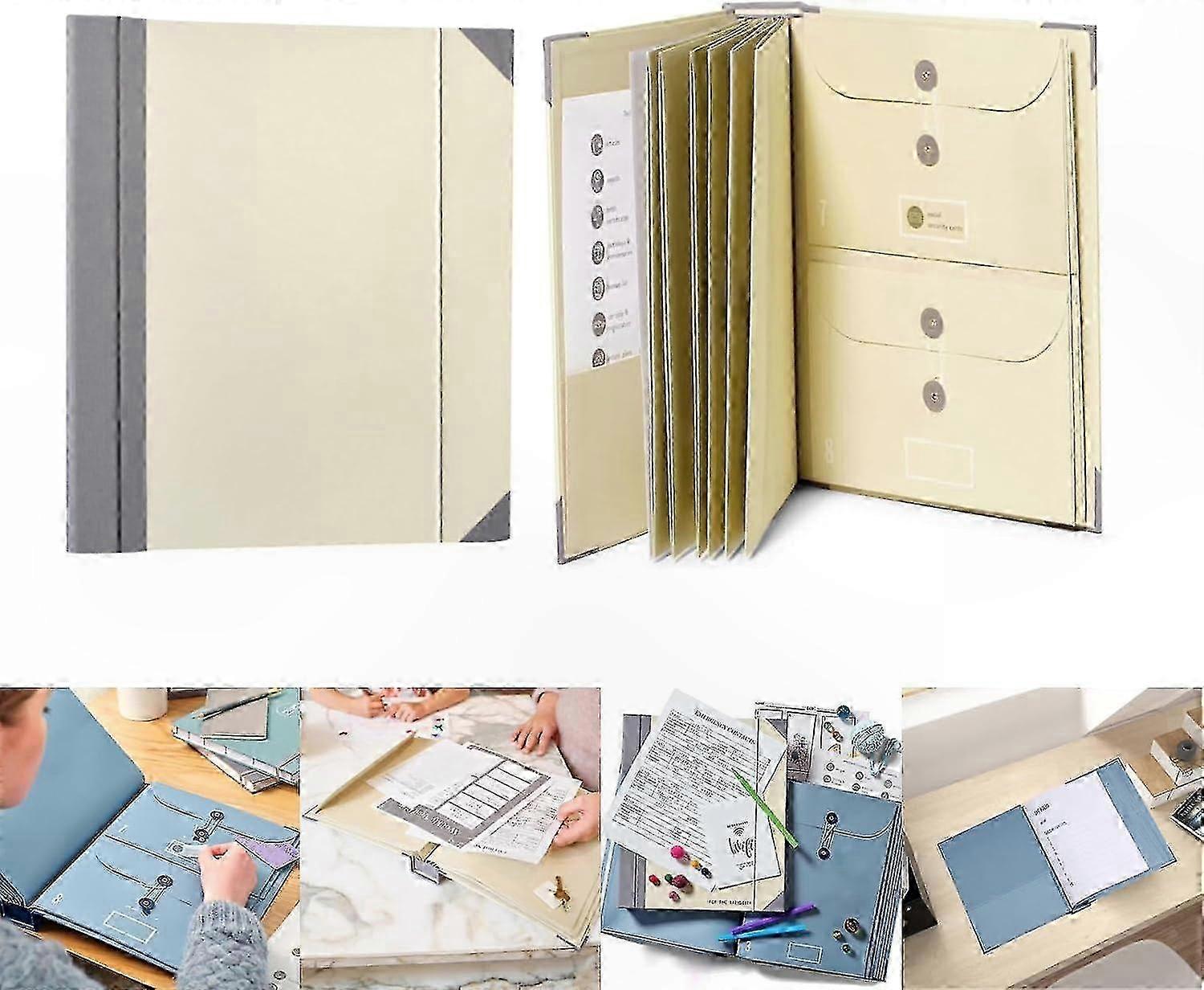 Document Organizer with Pockets, Expandable File Folder for Papers, Bills, and Estate Planning Essentials