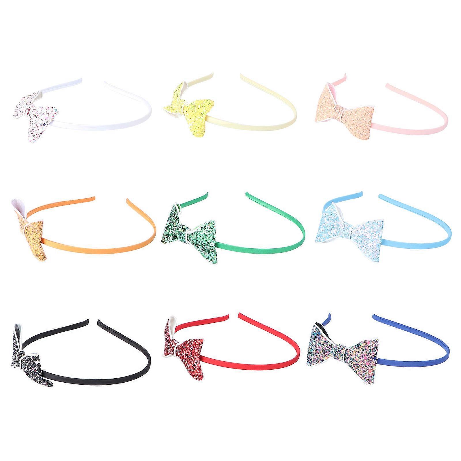 Glitter Women Hair Hoop with Shimmering Bowknot Design Made of Cloth Assorted Color One Size Fits Most