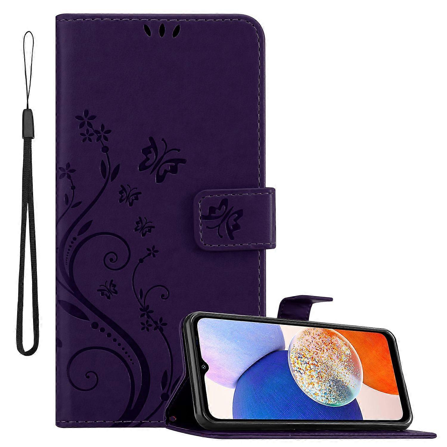 Samsung Galaxy A14 4G / 5G / M14 Protective Case - with Floral Pattern and Card Slot