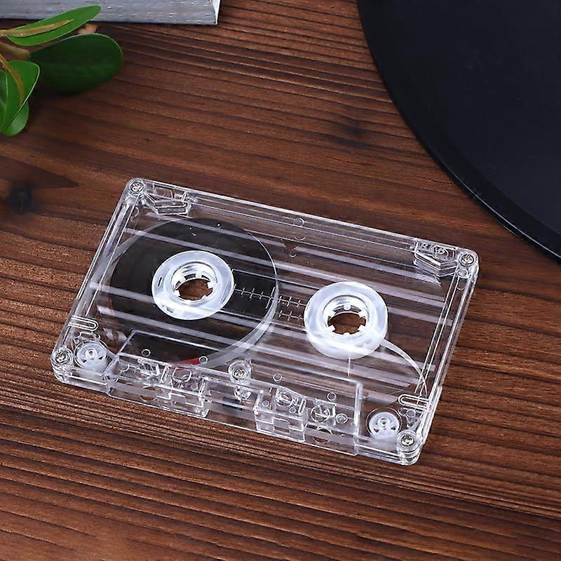 Voice Recording Tape Player, Comes with Standard Cassette, Magnetic Audio Tape and Storage Box, Clear Color, 45/60/90 Minutes