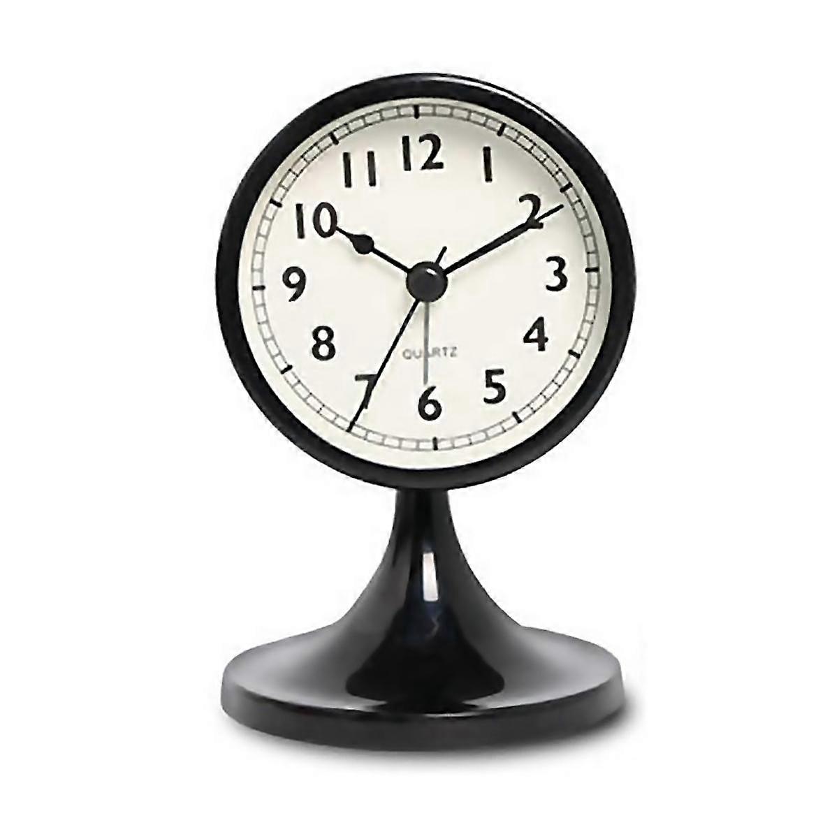 For Nordic Metal Round Alarm Clock Silent Table Clock Home Decor