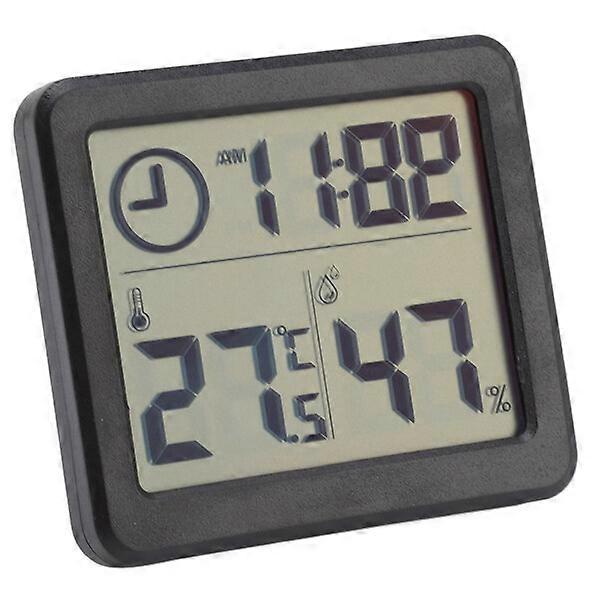 Digital temperature and humidity meter, high precision, 3.2-inch black screen
