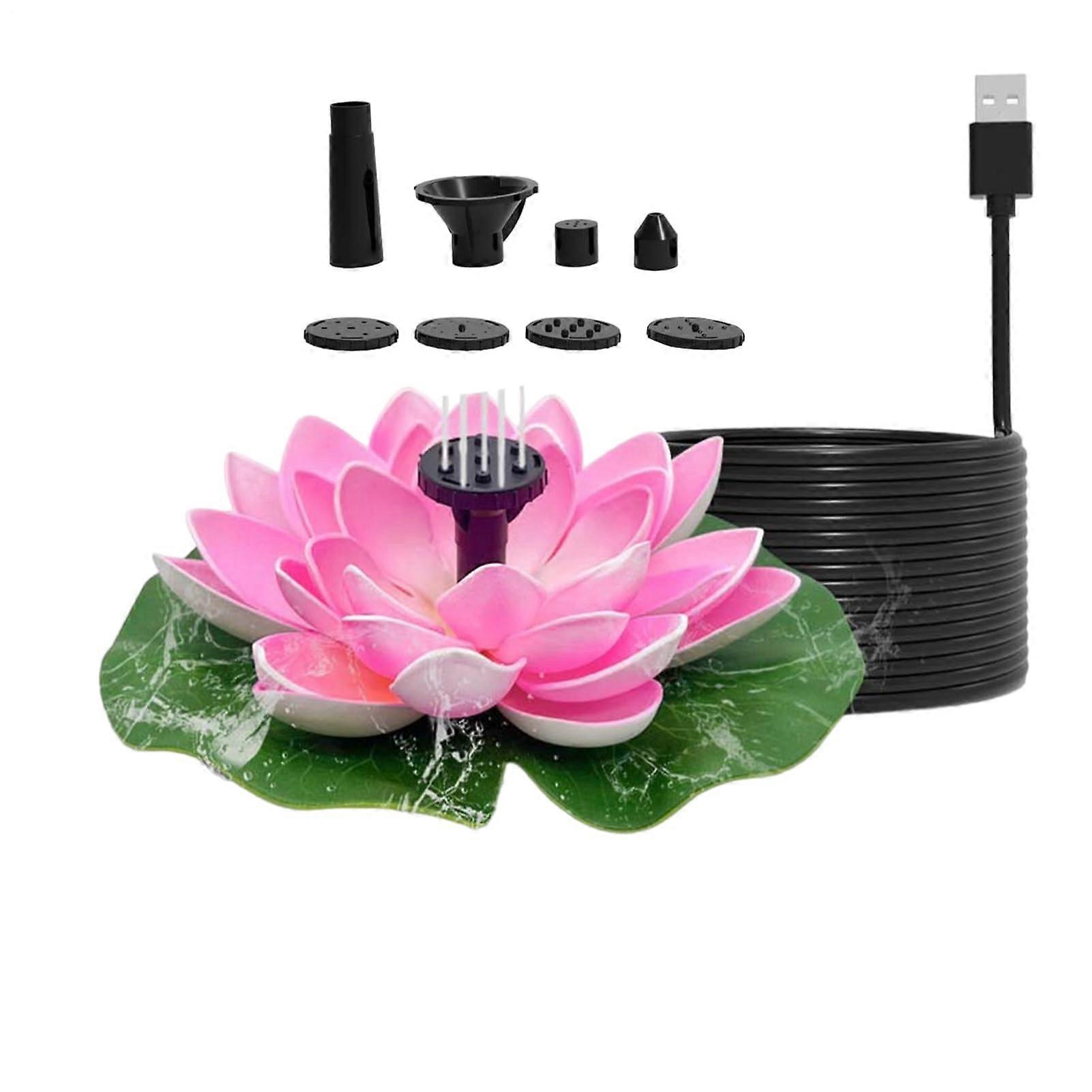 Solar Powered Water Fountain with Stand Pole Battery Backup, 8 Nozzles