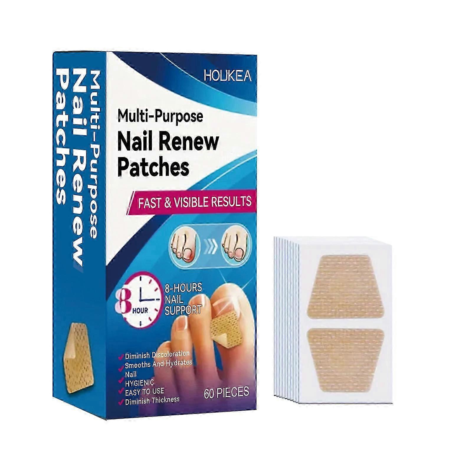 Houkea nail repair patch moisturizes hands, feet, nails, making them soft, smooth, and caring for the nail surface