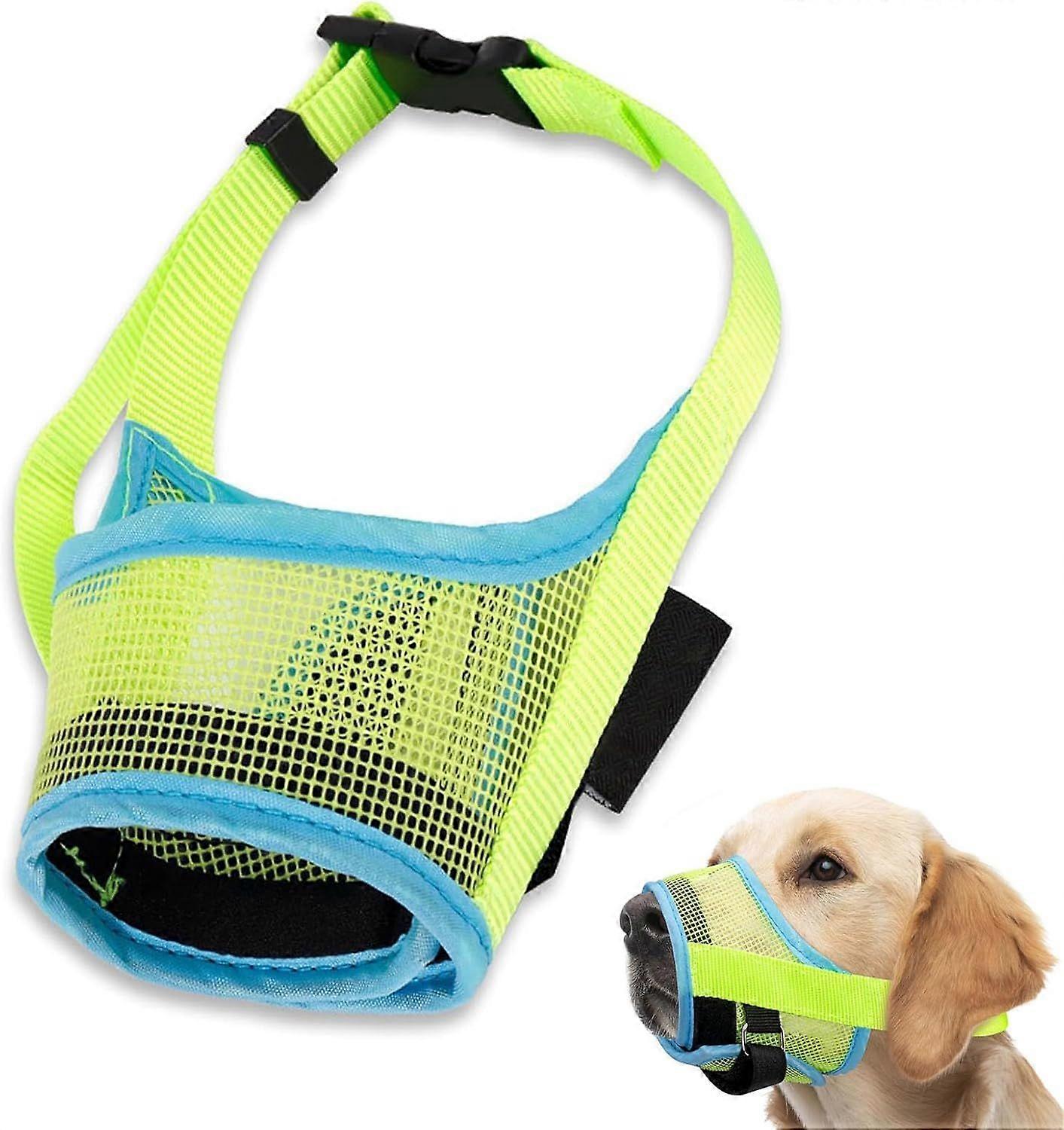 Dog Muzzle, Soft No Barking Bite Mesh Muzzles for Large Sized Dogs Anti Chewing