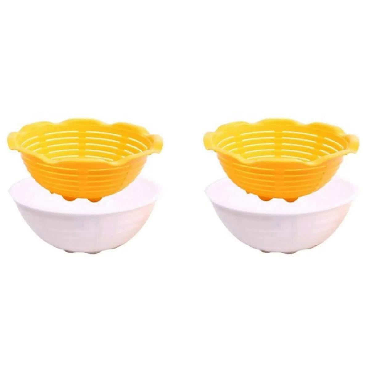 2X Plastic Fermentation Basket Bread Proofing Basket Kitchen Sourdough Basket