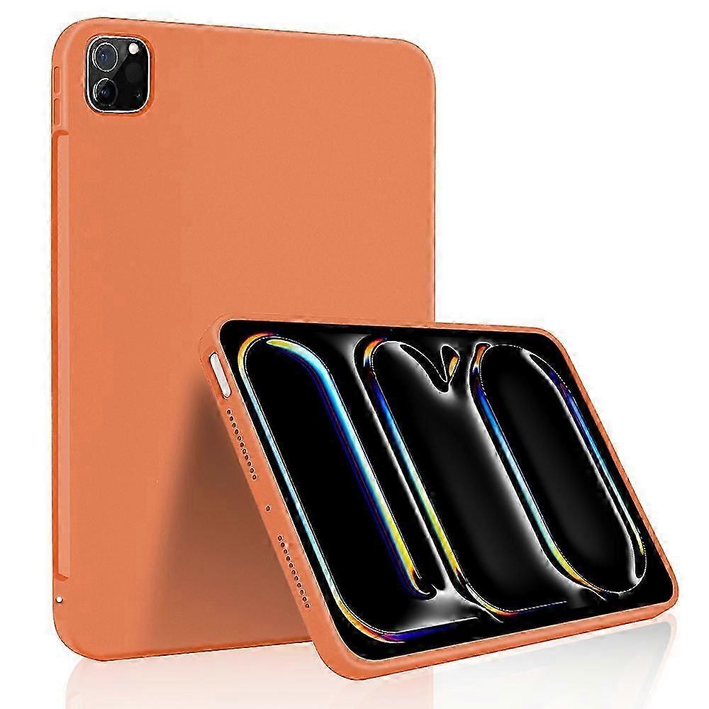 For iPad Pro 13 (2024) Liquid Silicone Case Scratch-Resistant Protective Tablet Shell