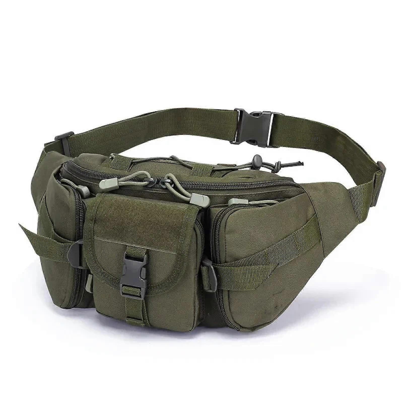 Waist Packs Unisex Outdoor Sports Large Capacity Waist Bag for Running Travel and Riding - Multi-Functional Army Green