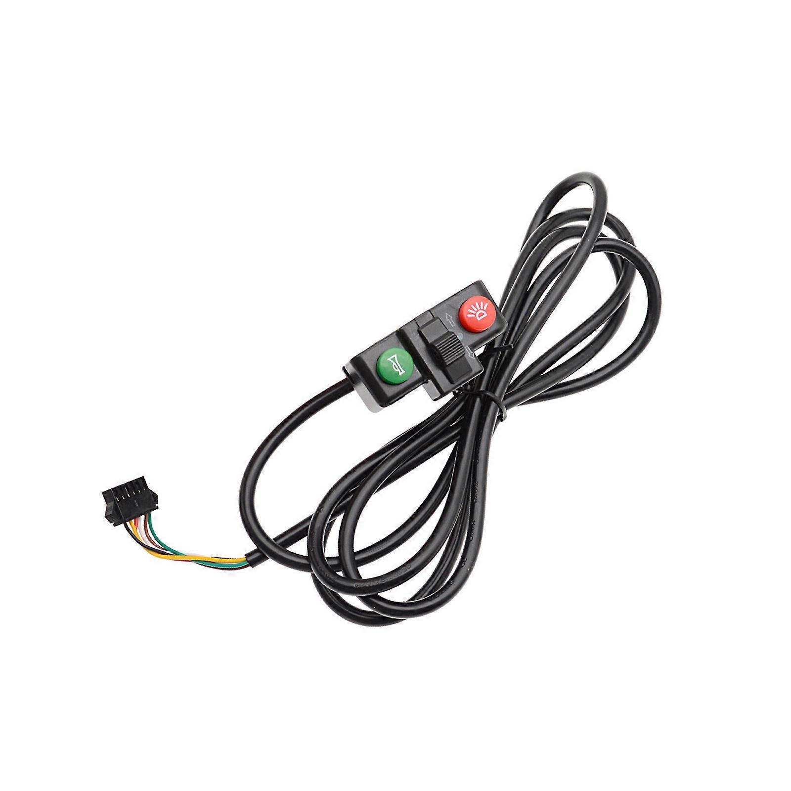 Electric Bike Headlight Horn Switches Turn Signal Control Plastic Bicycles Button Handlebars 22mm Modified Headlamp Button Multicolor