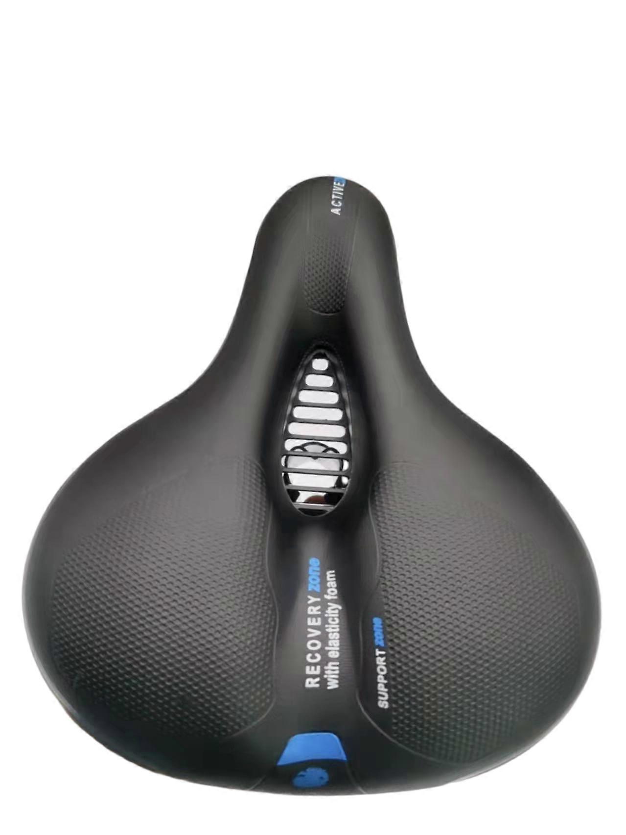 Bicycle seat cushion, thickened leather with hollow design, shock-absorbing, breathable and comfortable