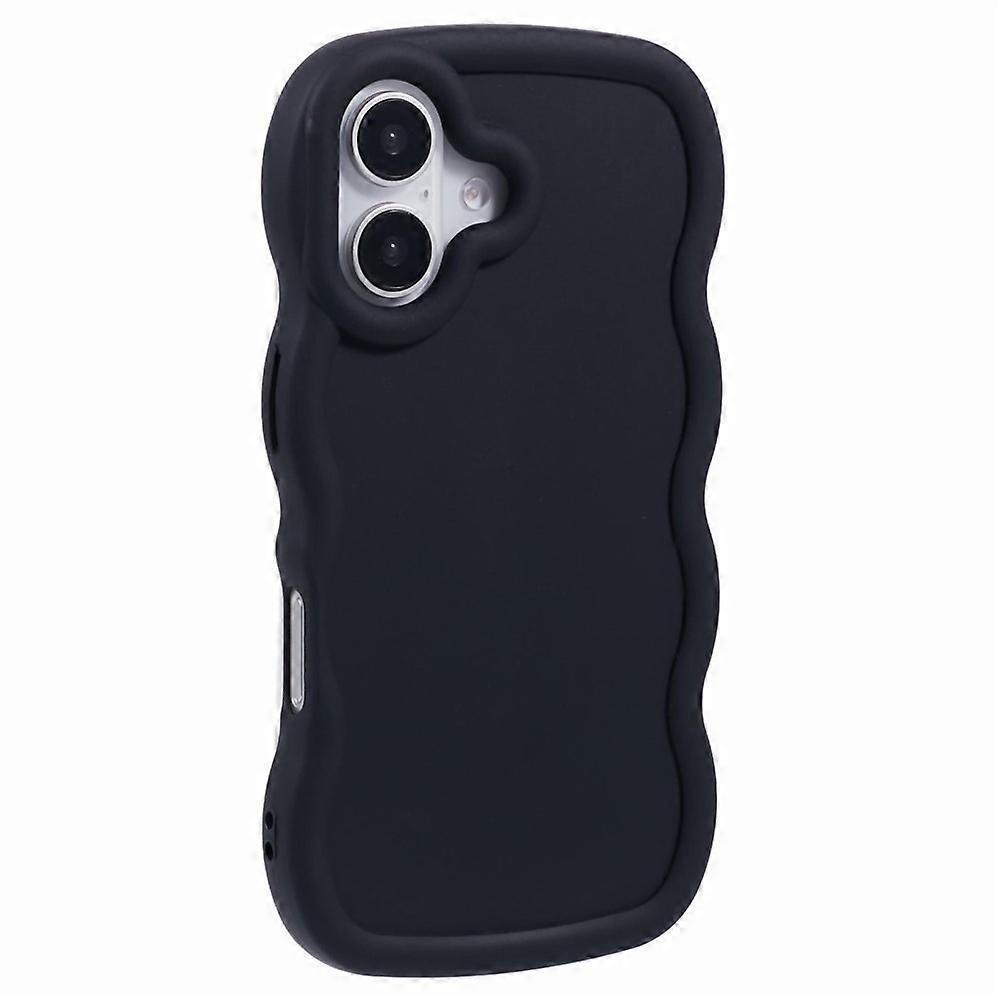 Compatible For iPhone 17 Case TPU Protective Phone Cover Unique Curly Wave Frame