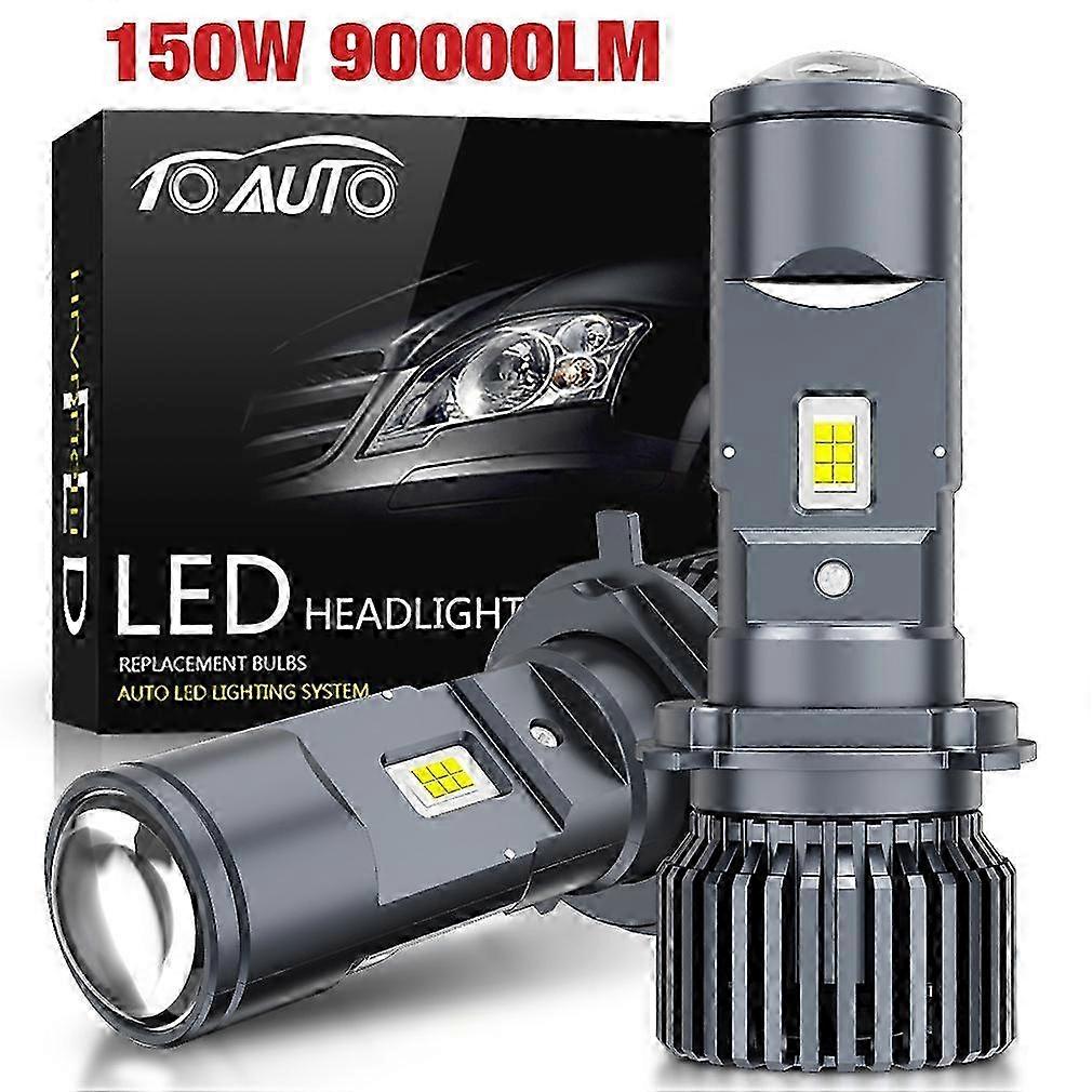 H4 Car Led Headlight Lens Fog Light Canbus 150W 90000LM LED Project...