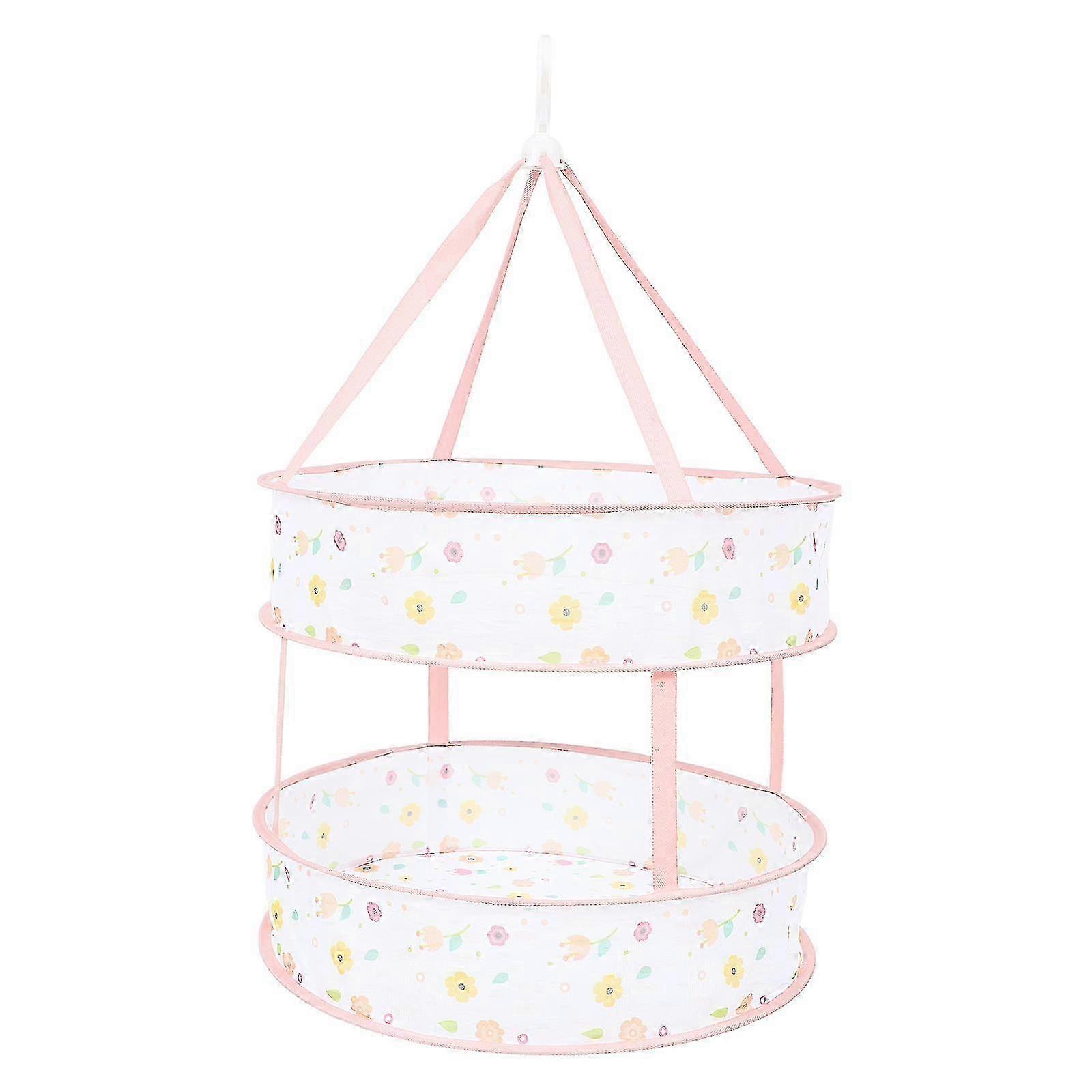 Folding Clothing Drying Basket Windproof Hanging Drying Rack Clothe...