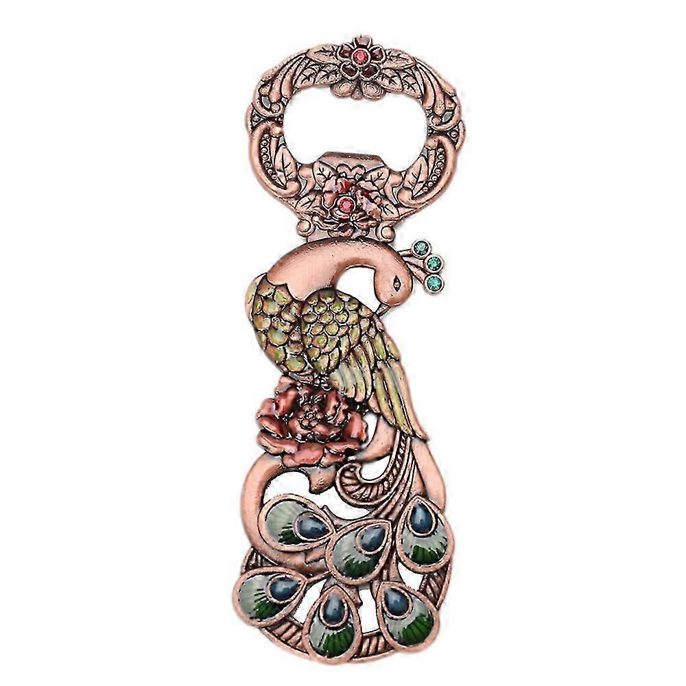 Multifunctional beer bottle opener creative retro alloy peacock bottle opener beer screwdriver
