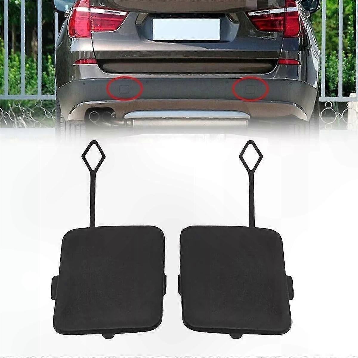 Tow Hook Cover Caps for Rear Bumper Left Right Pair Compatible with X3 F25 2011-2014