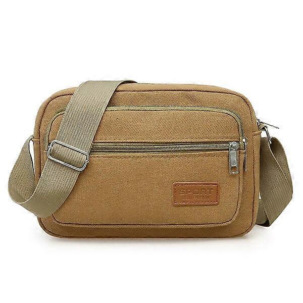 Men's canvas chest bag, multi-compartment, suitable for all scenarios