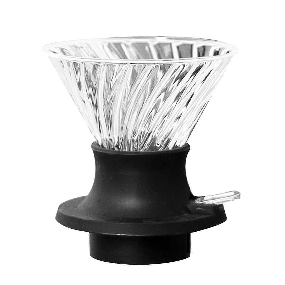 High Quality Adjustable Coffee Dripper Coffee Filter Glass with Funnel Coffee Filter Tray