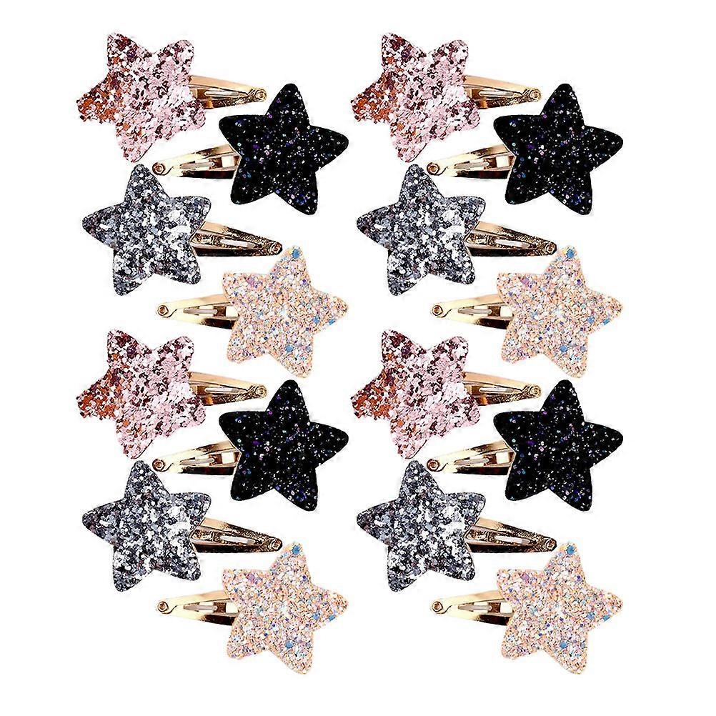 Here's a polished and professional product description based on your input:

 

**16pcs Star Hair Clips Durable Snap Barrettes for Women**

Add a