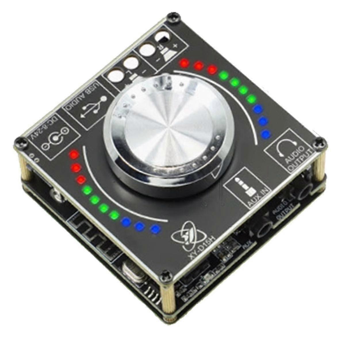 10W15W20W Stereo Bluetooth o Digital Amplifier Board Module Volume Spectrum Music Rhythm Light D