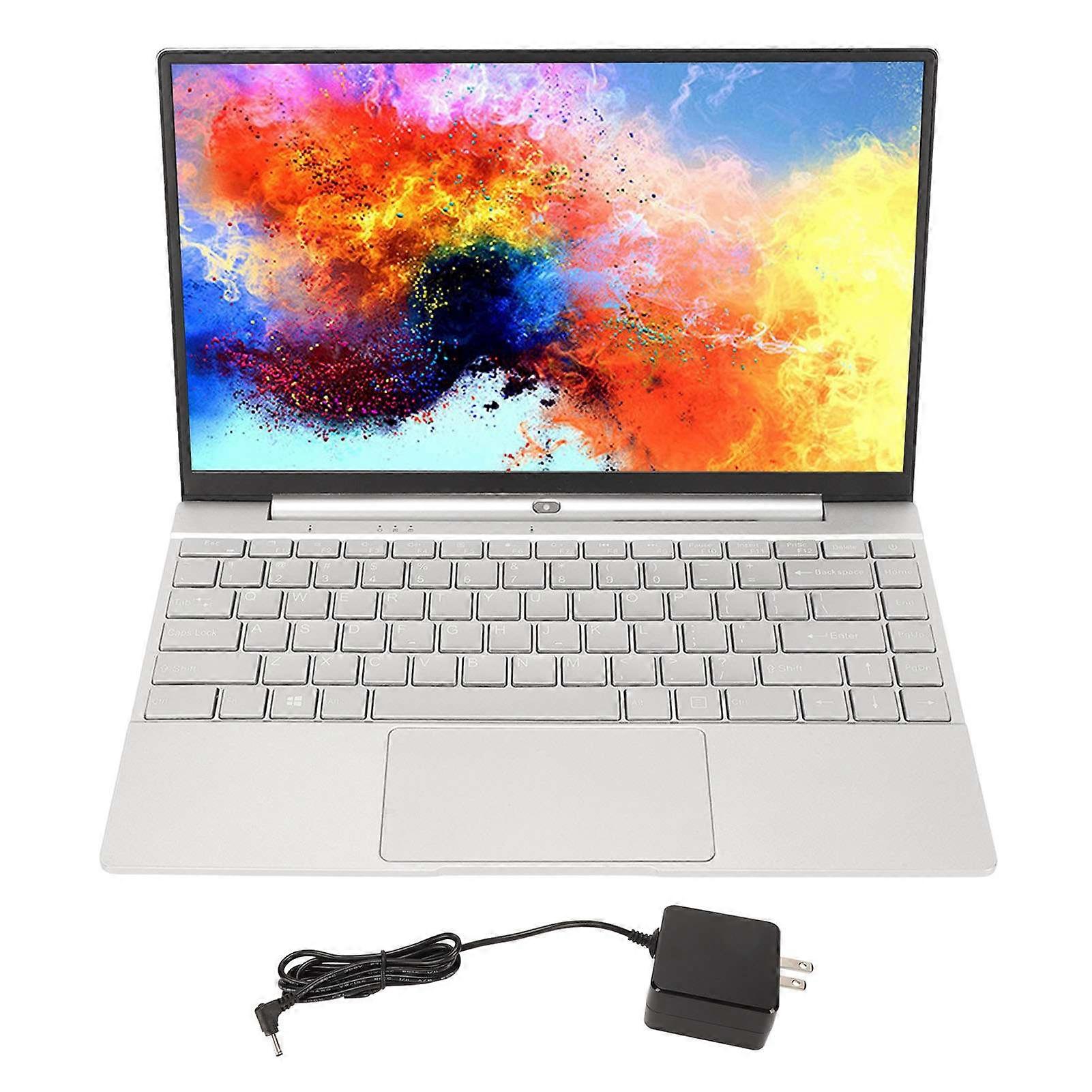 14 Inch Silver Laptop with Quad Core CPU, 6GB RAM, IPS Display for Home and Work