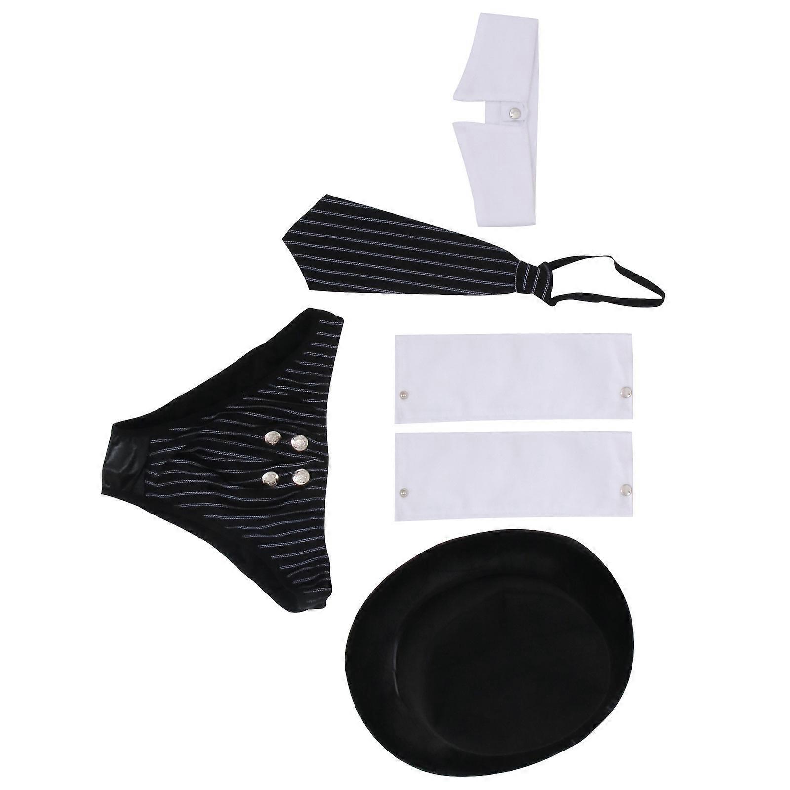 Men Detective Set Police Costume for Night Use with Random Color Hat