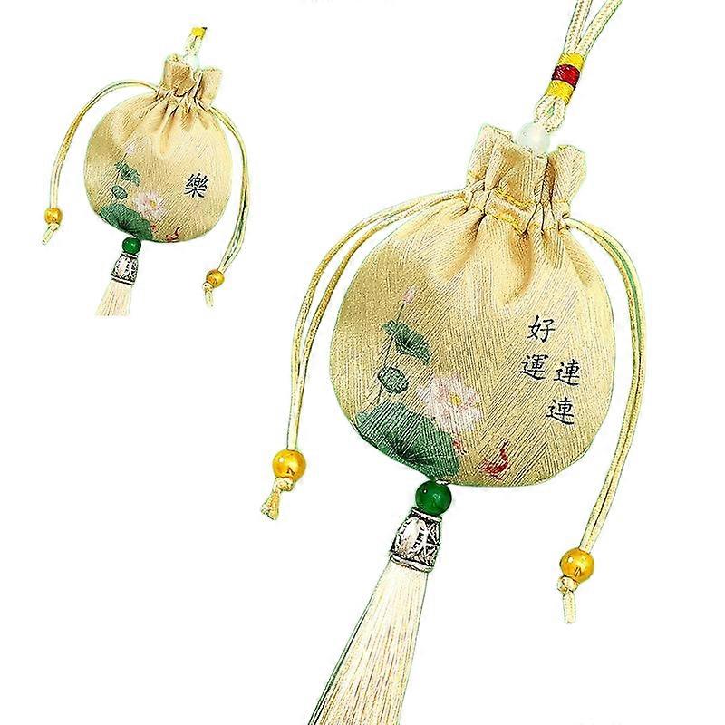 Chinese-style sachets, handheld with national fashion heat transfer prints, available in multiple colors and free to fill with spices