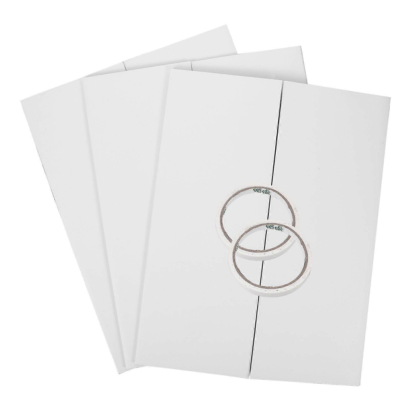 1 Set Trifold Poster Board Paperboard Folding Presentation Board Display Boards With Double Side Tapes