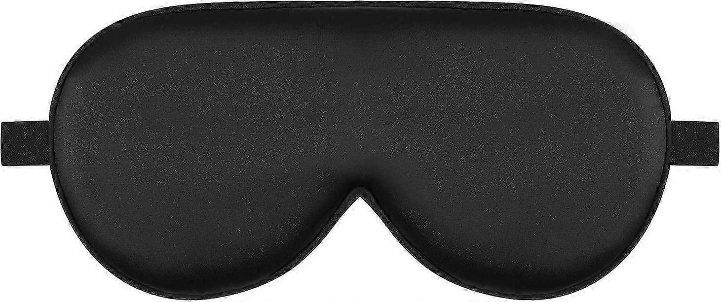 قناع النوم العضوي من الحرير بالتوت العضوي من Alaska Bear ، غطاء للعين خفيف الريش وناعم للنوم ، محايد بين الجنسين ، أسود