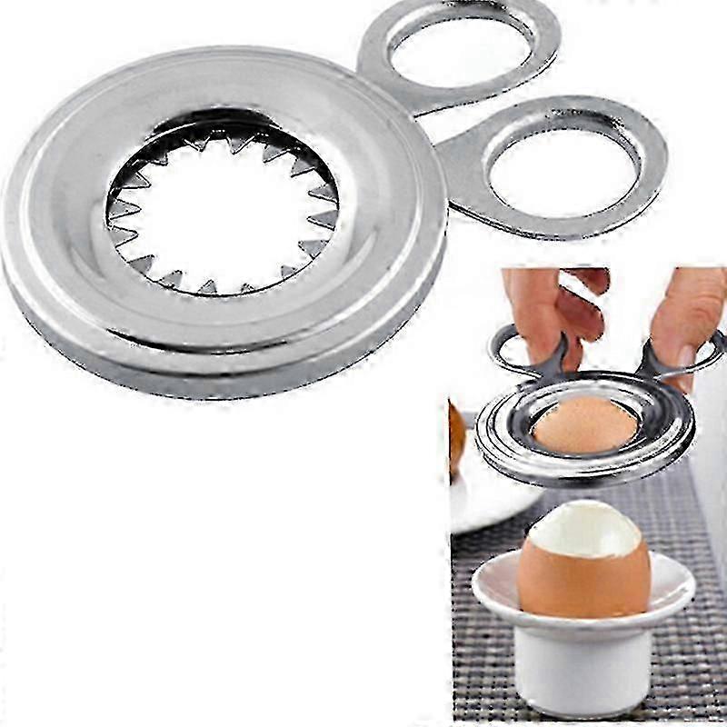 Stainless Steel Egg Cutter & Opener - Kitchen Tool for Boiled Eggs Shell Removal