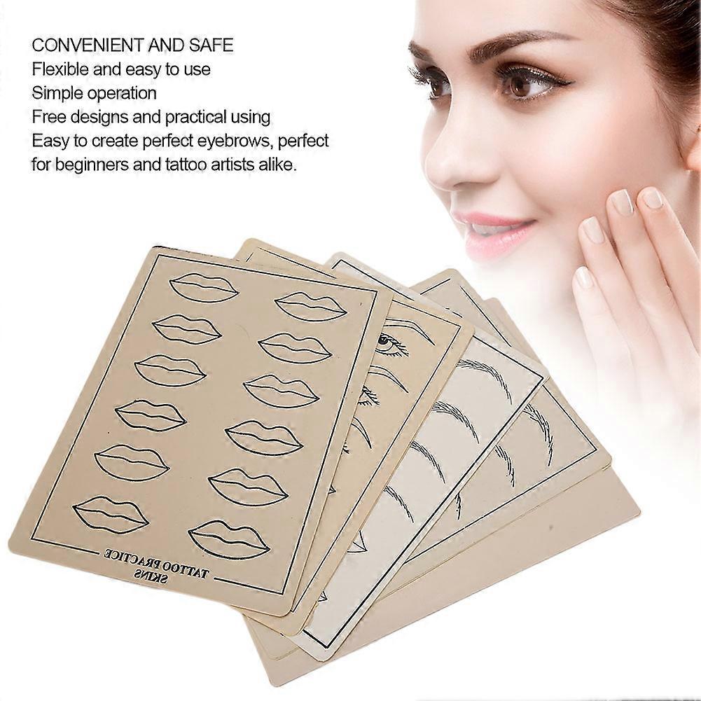 5pcs Microblading Practice Silicone Skin Set for Tattoo Training