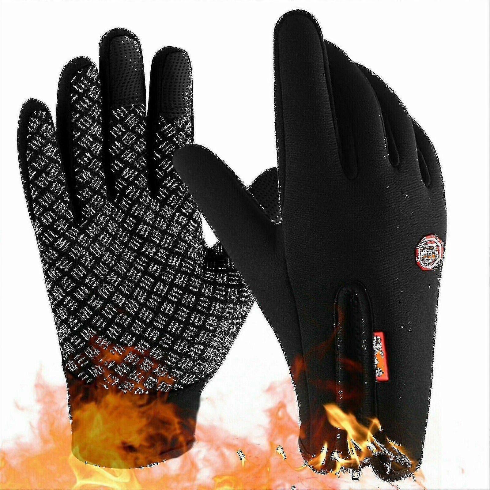 Luvas de inverno impermeáveis à prova de vento térmico Touch Screen luvas quentes