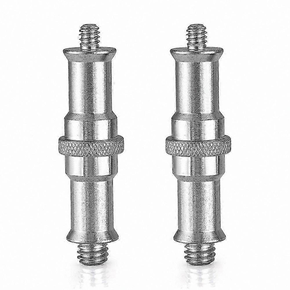 2-Pack 1/4 to 3/8 Inch Male Threaded Adapter Stud for Studio Equipment Connection