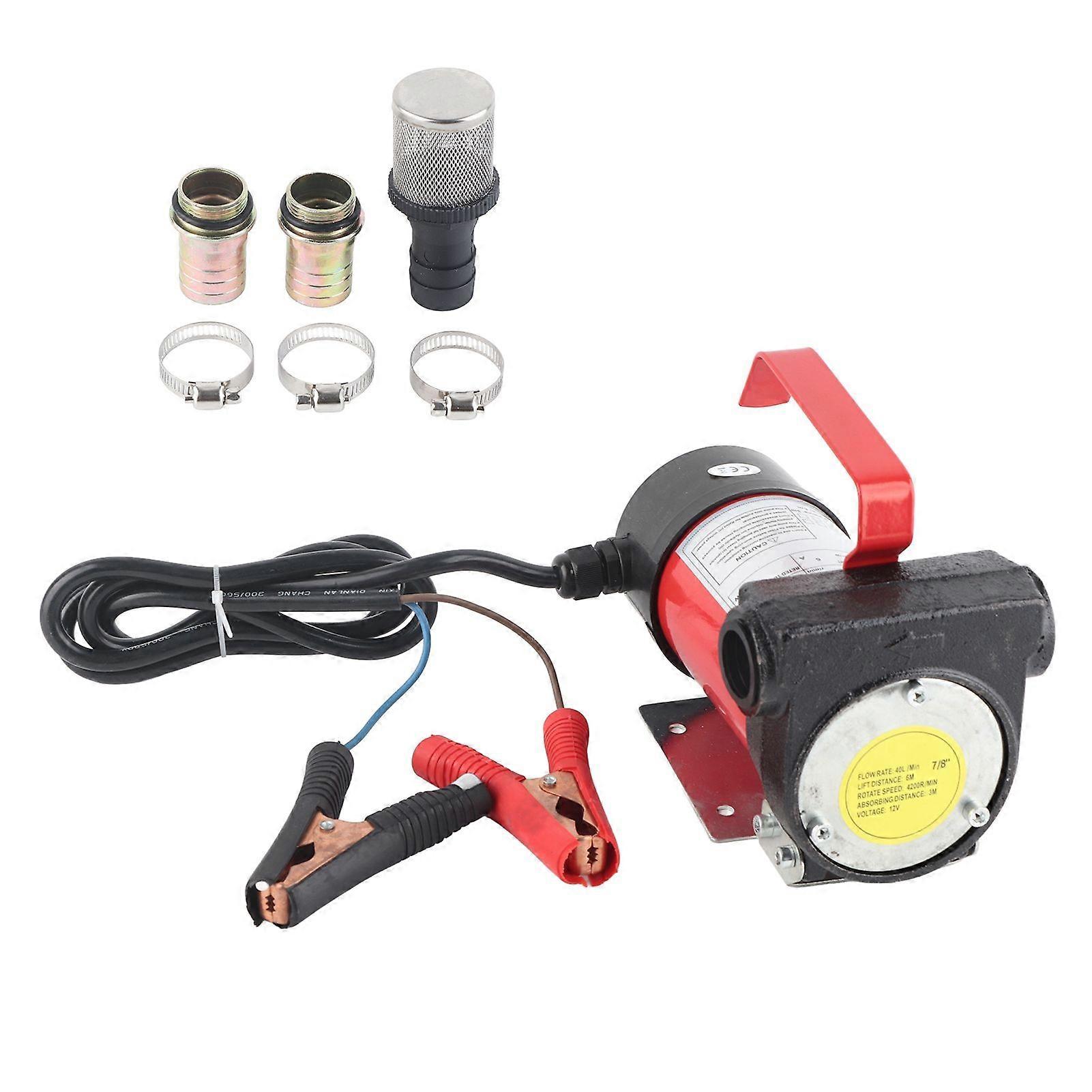12V DC Electric Diesel Kerosene Portable Transfer Pump Heavy Duty Vehicle Truck 40L/min