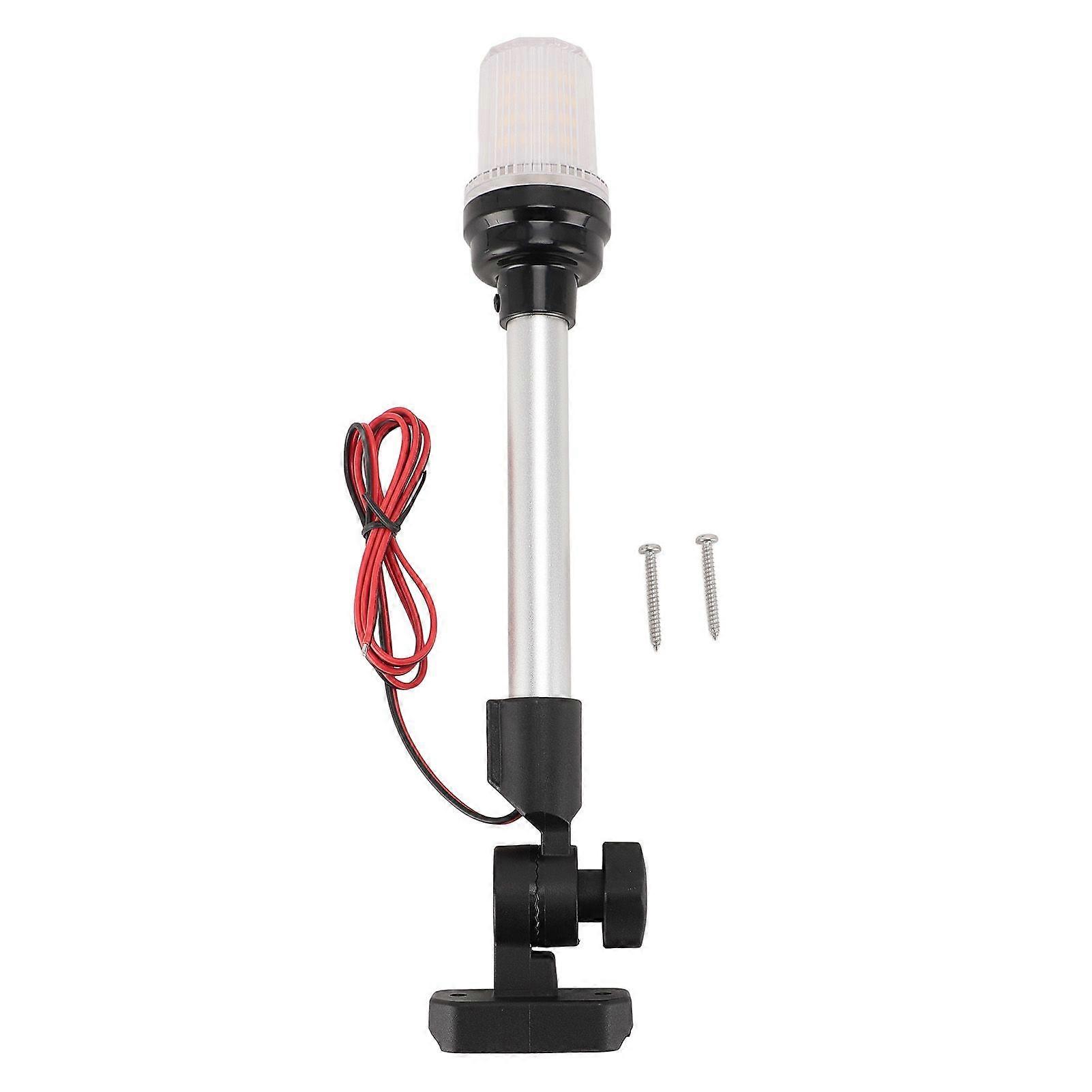 Anchor Light Omnidirectional IP67 Waterproof Boat Stern Light LED Fold Down Marine Navigation Light for Pontoons Flats and Bass Boats 1224V 12 Inch