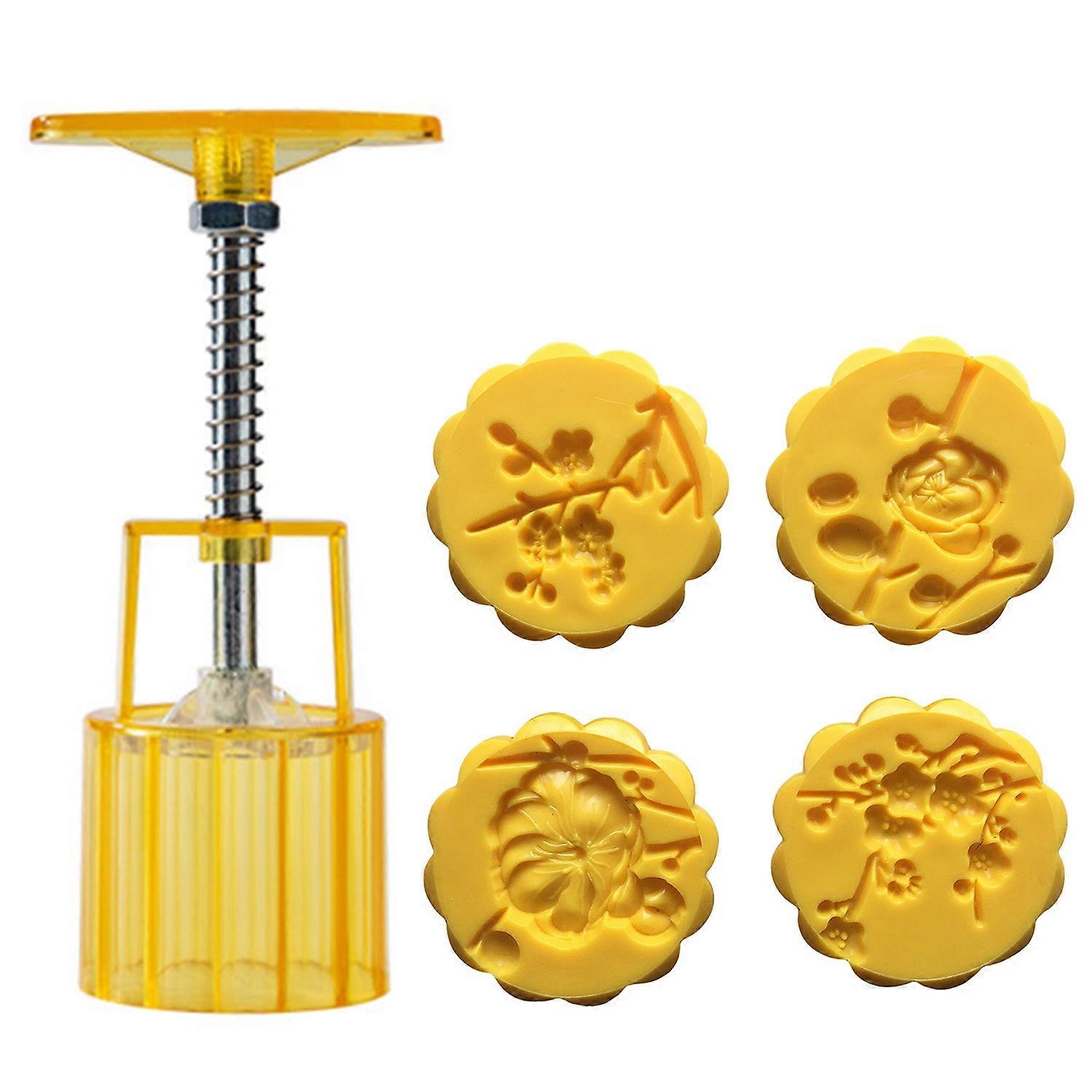 1 Set Clear Texture Mooncake Mold Non-stick Food Grade Baking Tool Chinese Style 3D Tiger Rabbit Cak