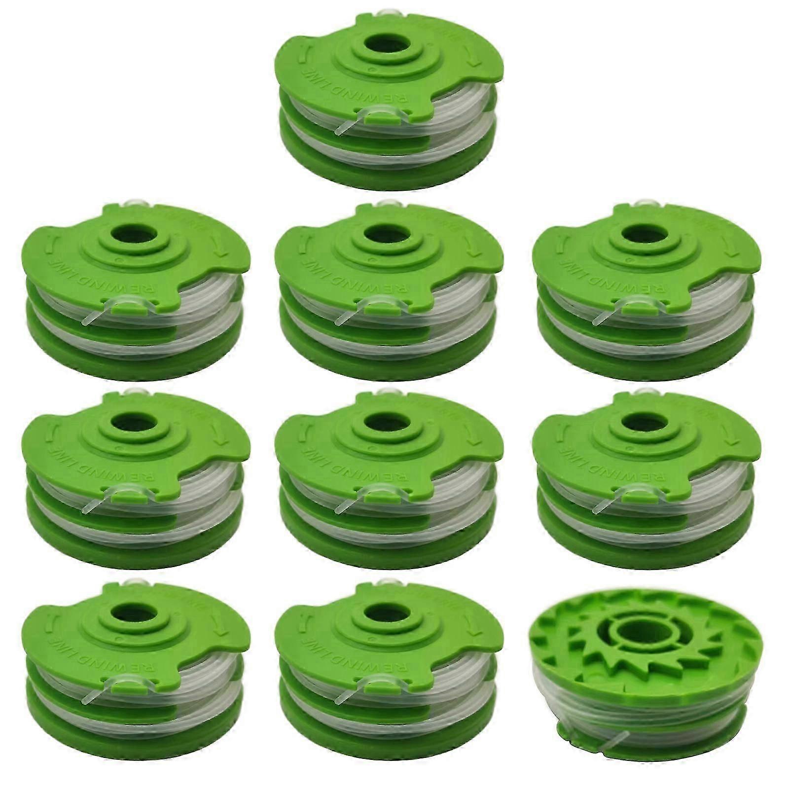 RS90111 10Pcs Replacement Spool Suitable for Earthwise ST00011 / ST00013 / ST00015 / ST00113 / ST00115 Mower Accessory