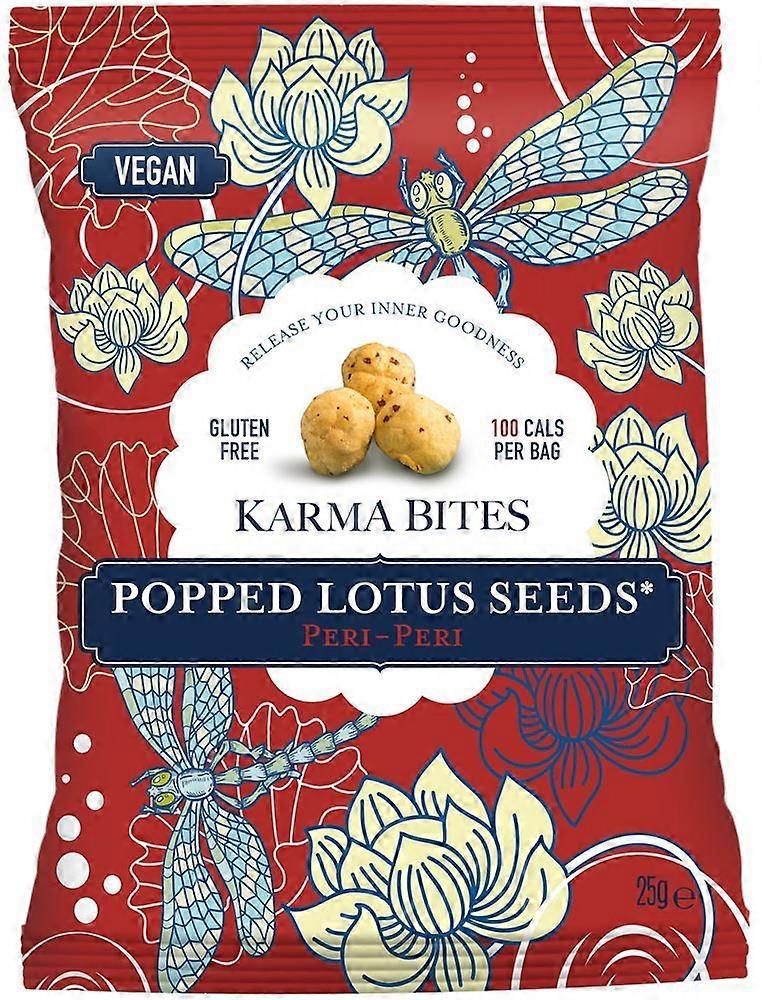Karma Bites Popped Lotus Seeds Peri-Peri 25g - 12 Pack