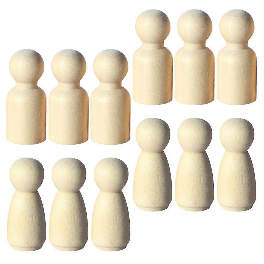 Sand Table Supply Wooden Doll for Decorating 24Pcs Practical DIY Craft Set