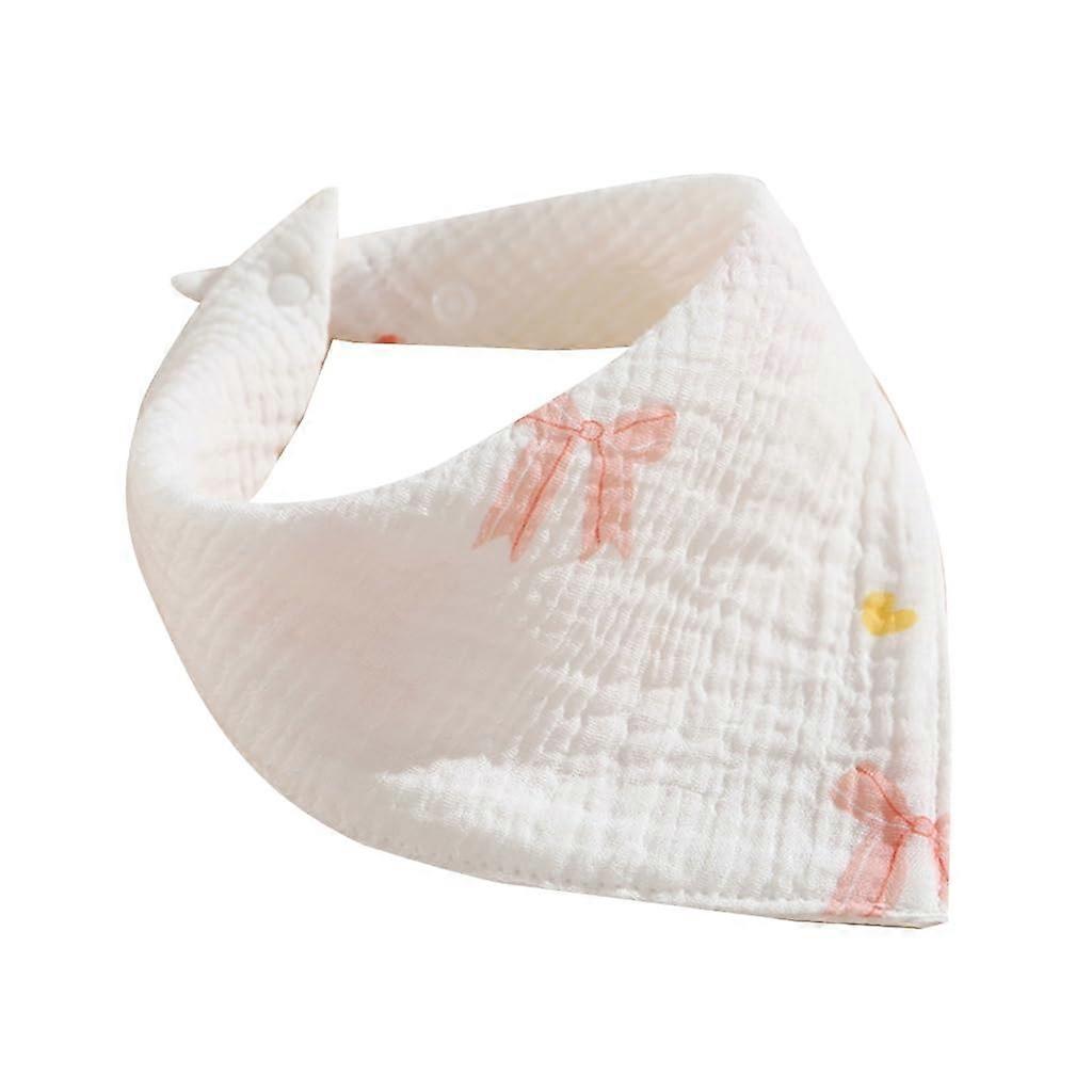 4Layers Baby Bibs Triangle Feeding Bibs For Infants And Newborns Drooling Apron Cotton Burp Cloths Bow Tie Style