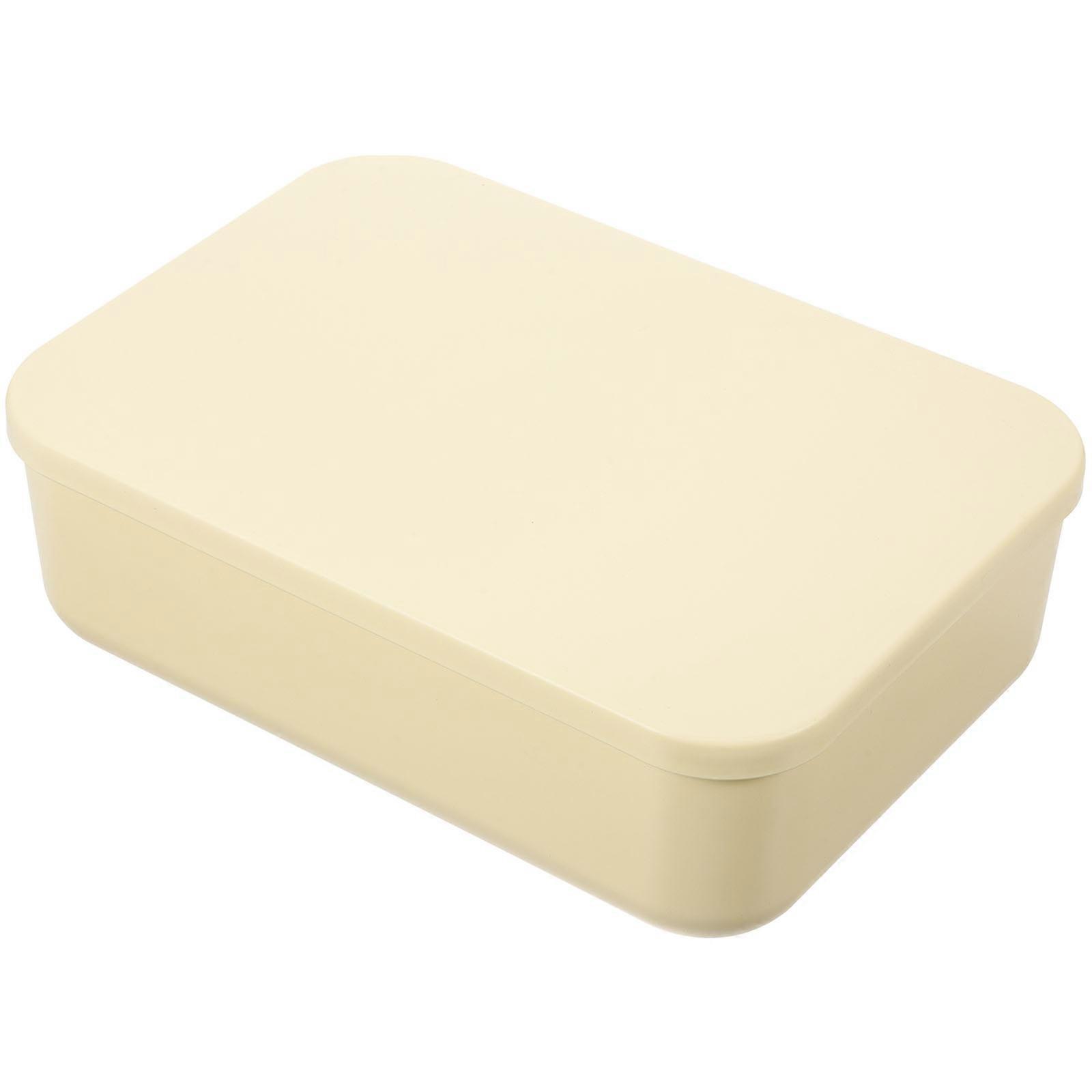 Light Yellow Storage Box Plastic Organizer Bin for Plants