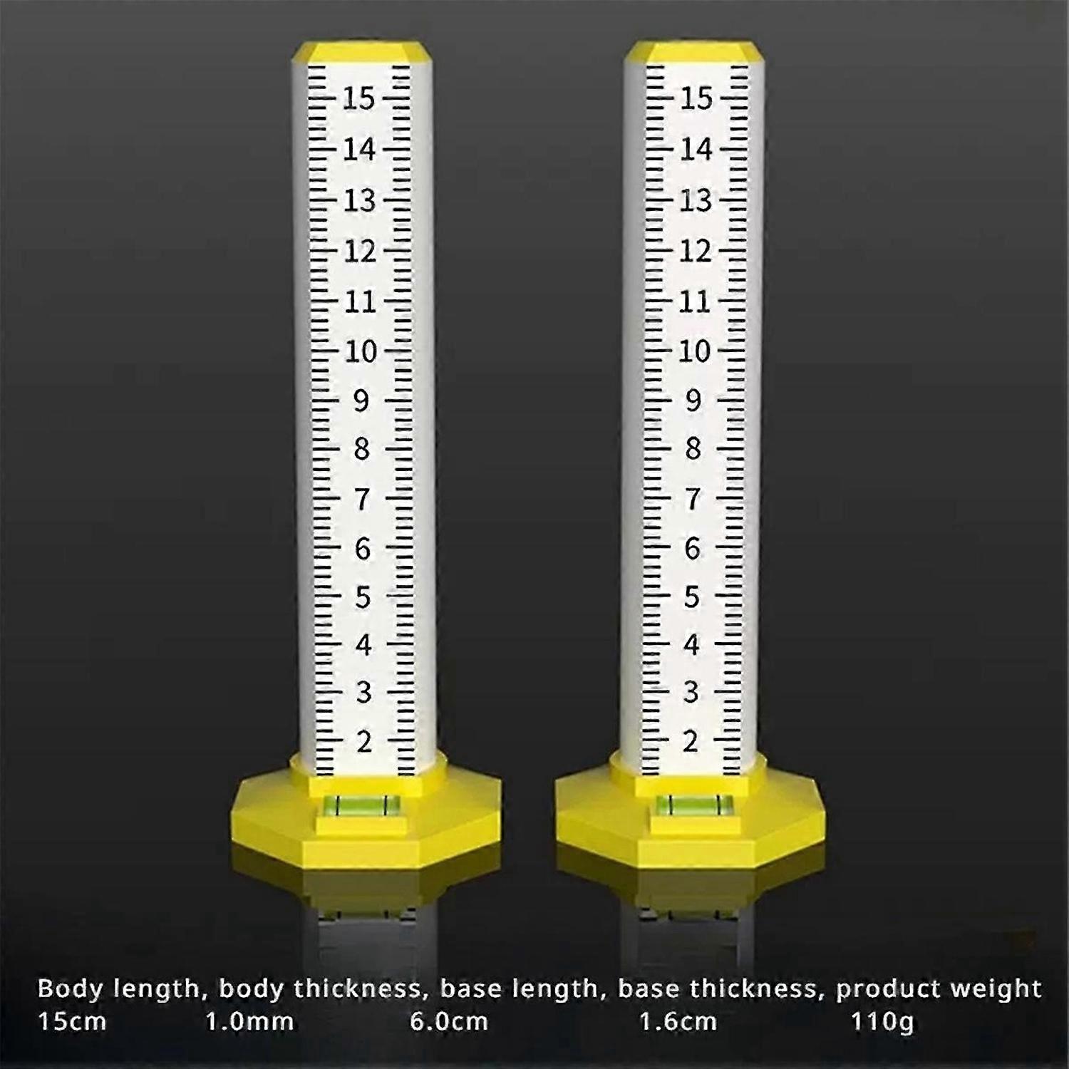 2pcs Woodworking Leveling Ruler Light Steel Keel Leveling Tool white