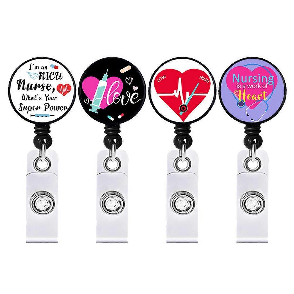Retractable Badge Reel Holder For Volunteers In Assorted Color 8.5X3.2X0.5CM Display Badges Or ID Cards