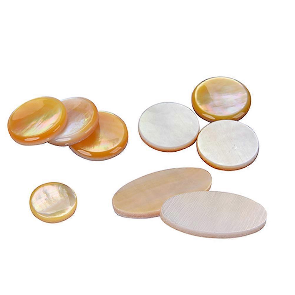 Saxophone Key Button Shell Inlays Accessories for Saxophone 27Pcs Set Yellow