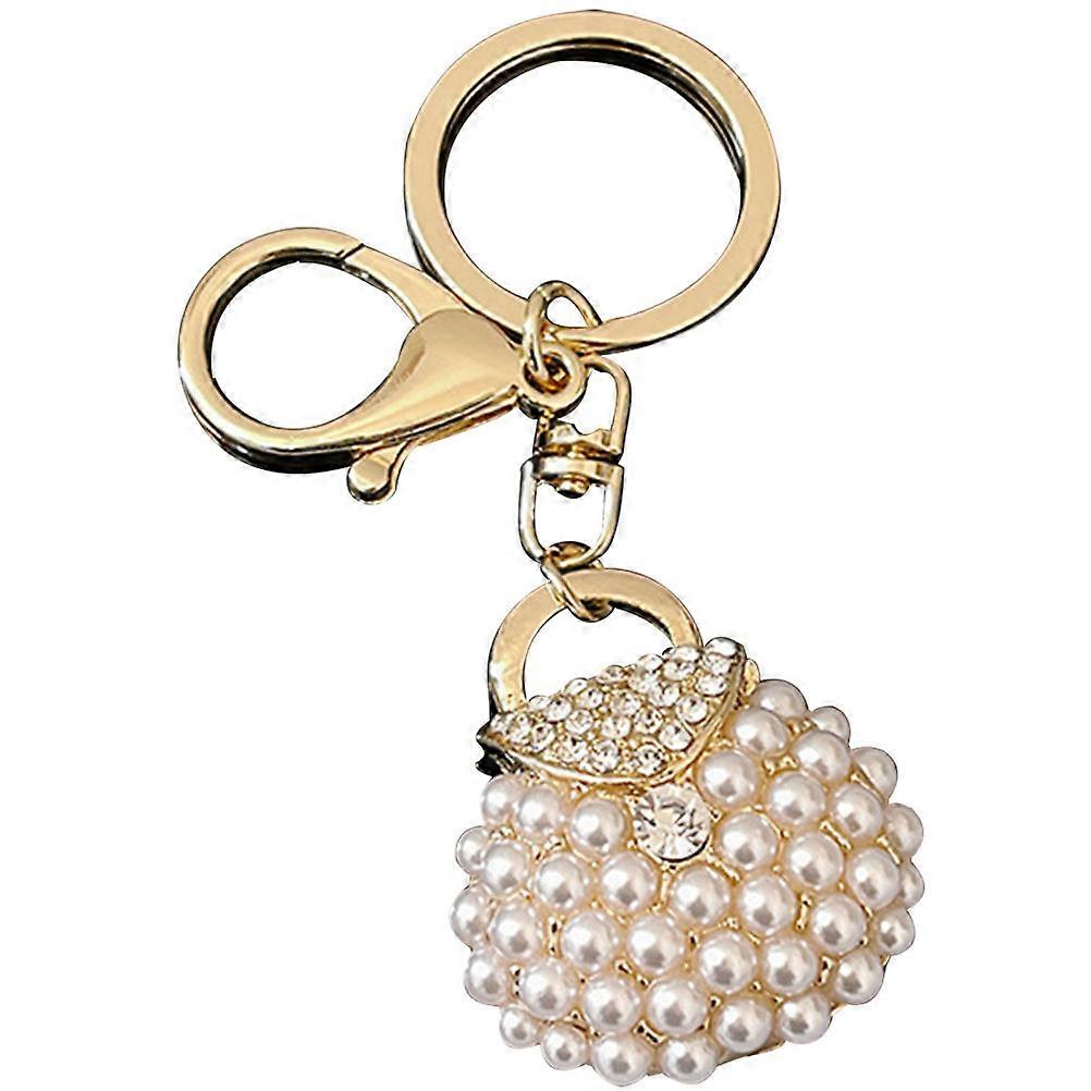 Backpack Pearl Keychain Key Ring for Decor Alloy Pendant Charm