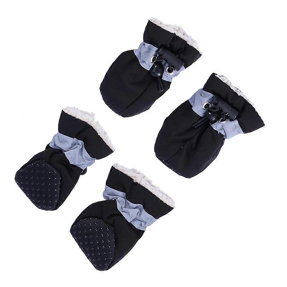 Chiens Bottes Chaussures pour chiens assurant une fonctionnalité antidérapante Noir