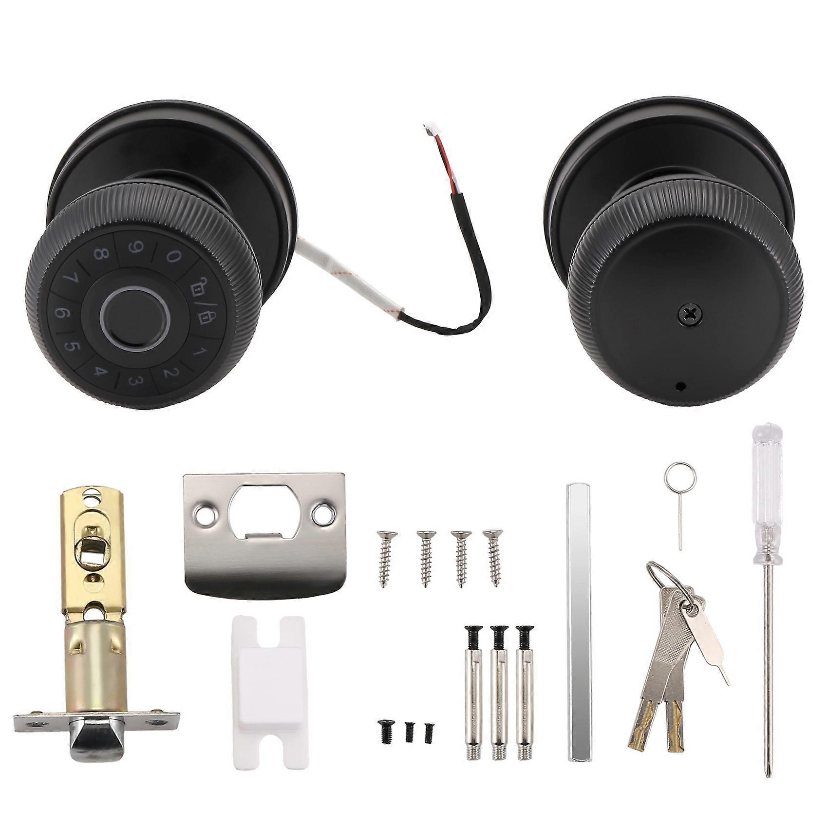 Fingerprint Door Lock-Smart Door Handle, Keyless Door Handle Black