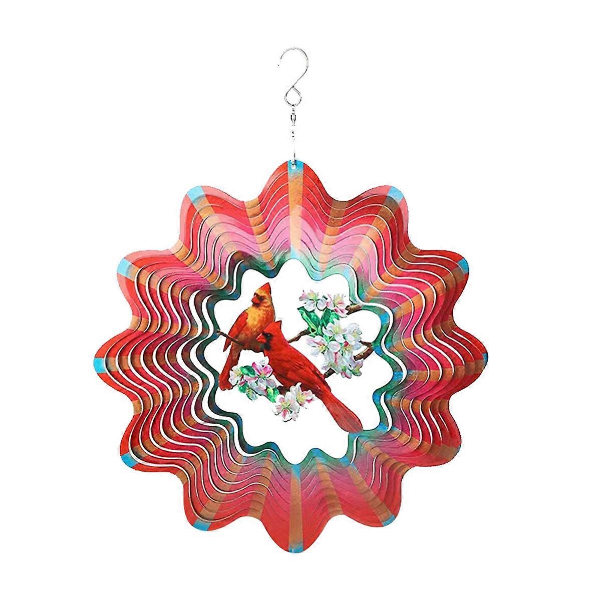 12Inch Cardinal Wind Spinners Outdoor