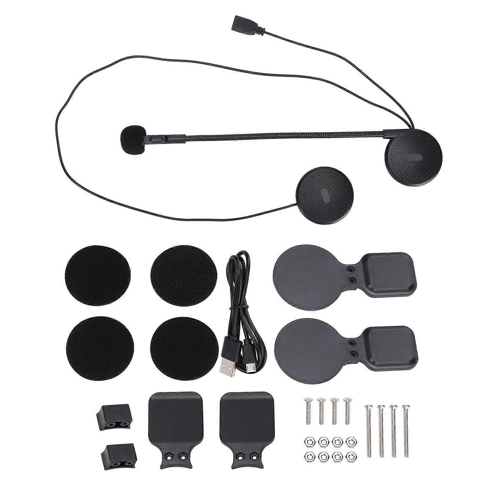 M6 Motorcycle Bluetooth Helmet Headset Wireless Universal Helmet Earphone with Bracket Clip